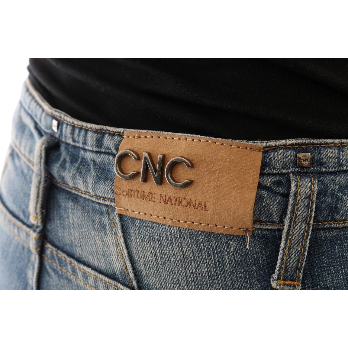 Costume National | Blue Cotton Stretch Denim Jeans | McRichard Designer Brands