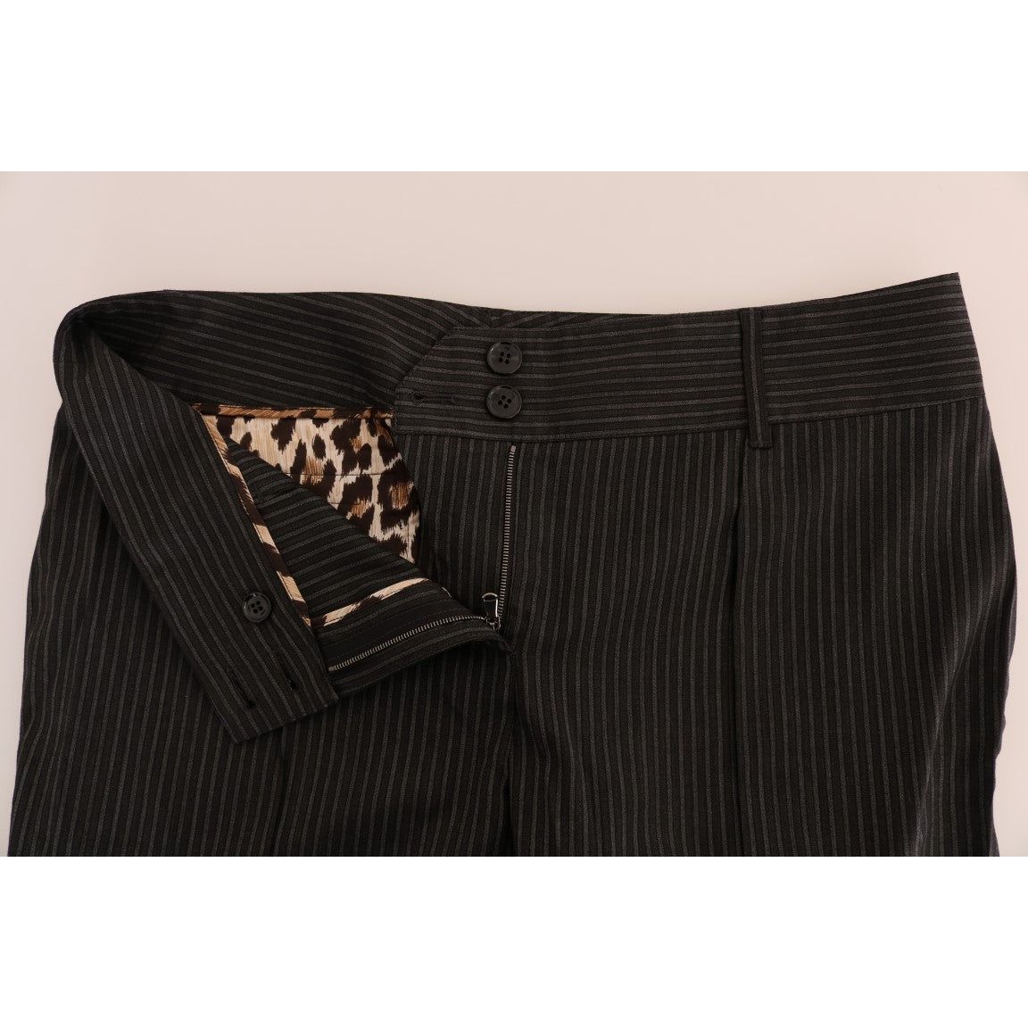 Dolce & Gabbana | Gray Wool Stretch Slim Dress Pants | McRichard Designer Brands