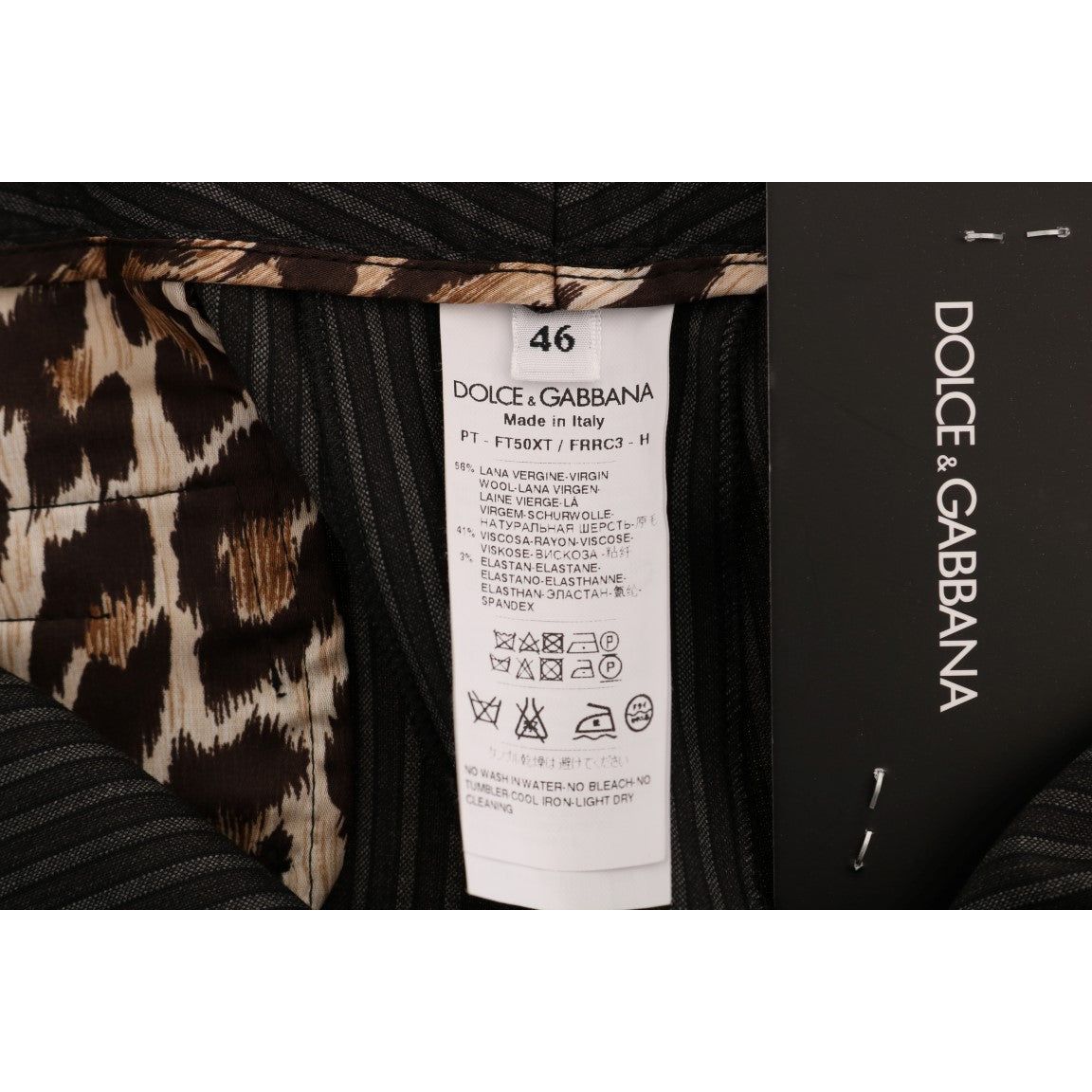 Dolce & Gabbana | Gray Wool Stretch Slim Dress Pants | McRichard Designer Brands