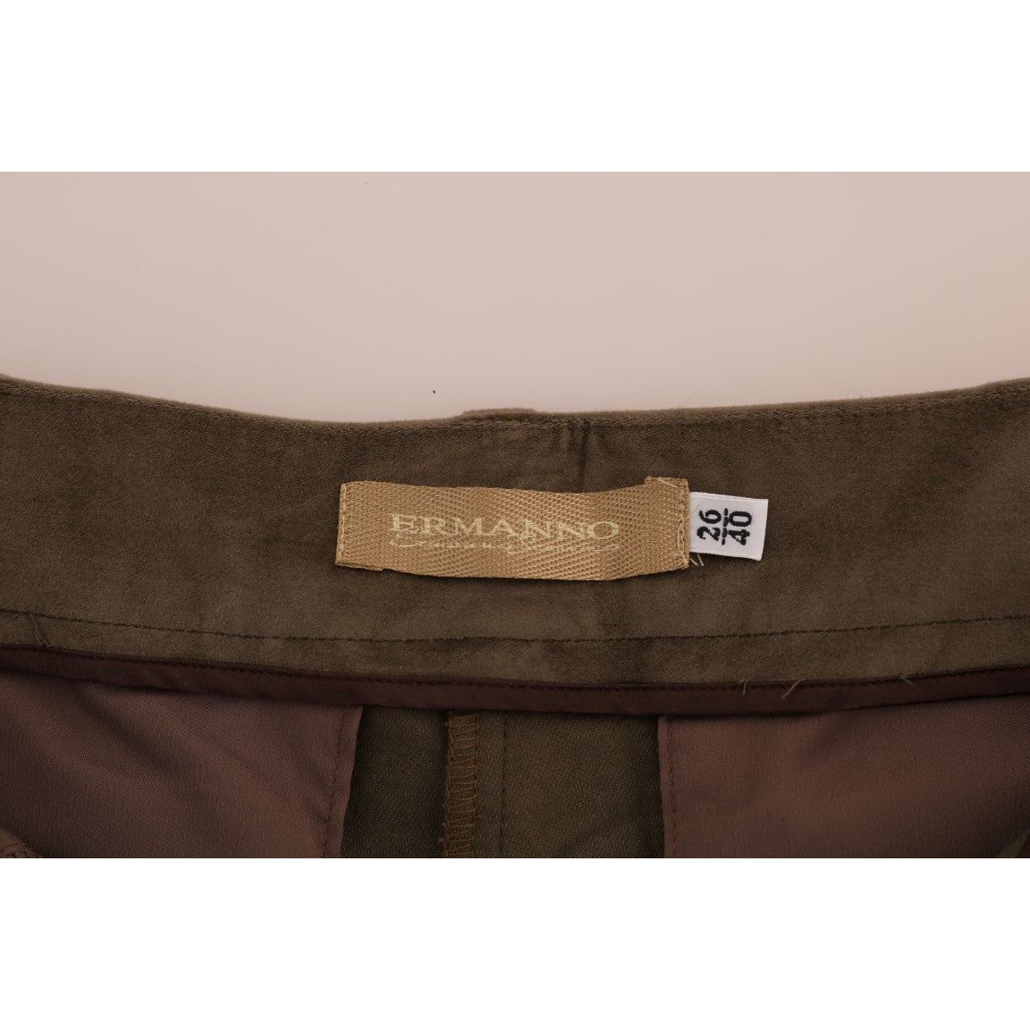 Ermanno Scervino | Brown Velvet Bermuda Shorts | McRichard Designer Brands