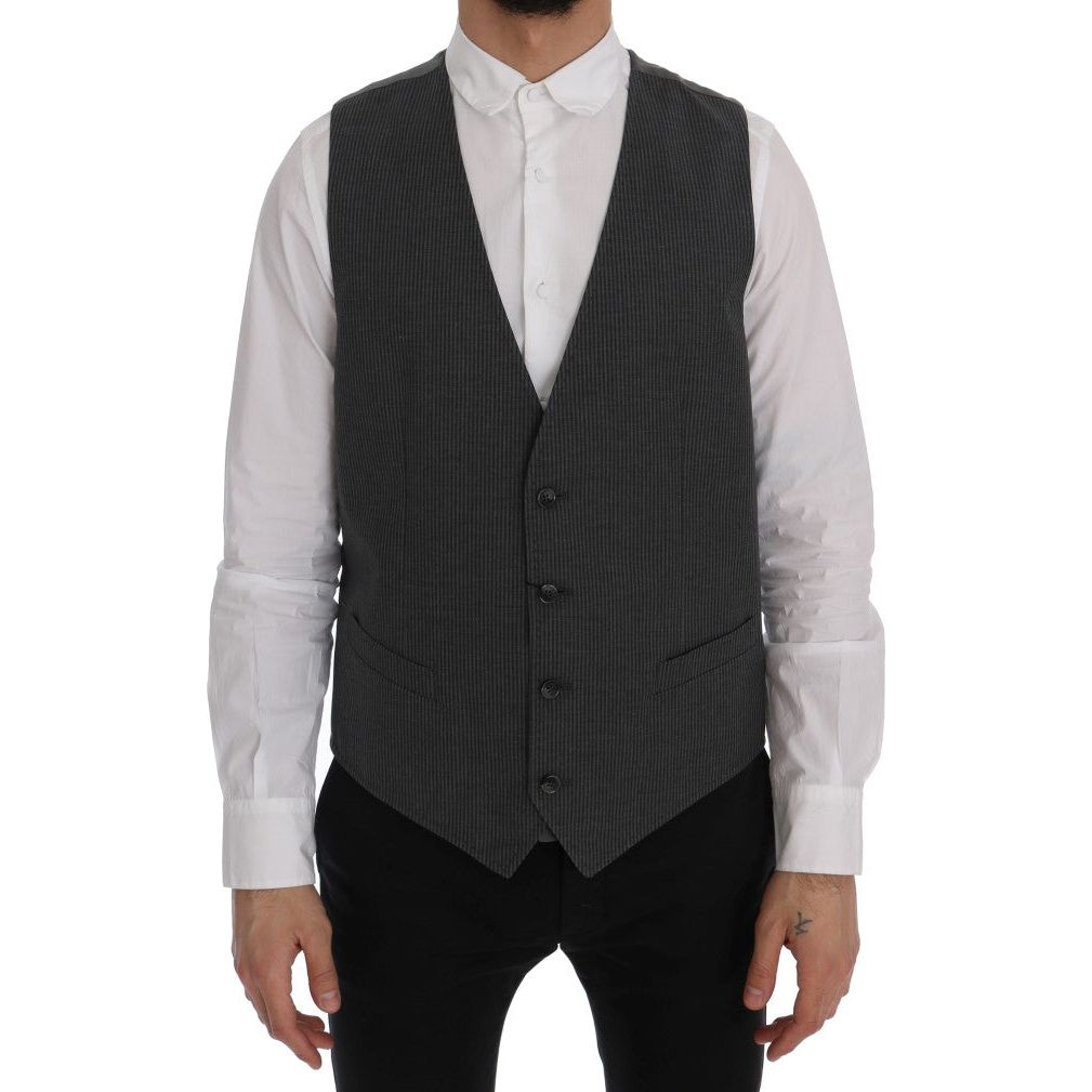Elegant Gray Waistcoat Vest Dolce & Gabbana