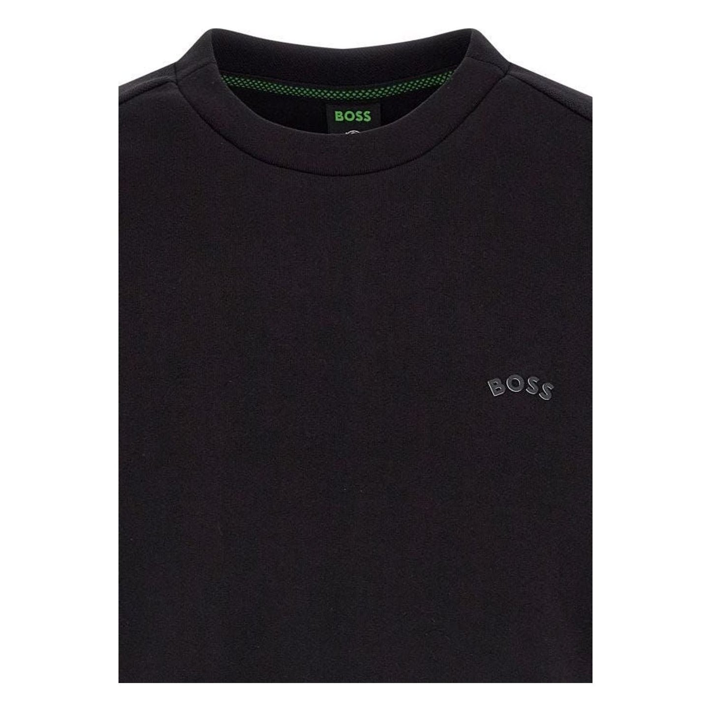 Hugo Boss | Black Cotton Logo Details Sweatshirt  | McRichard Designer Brands