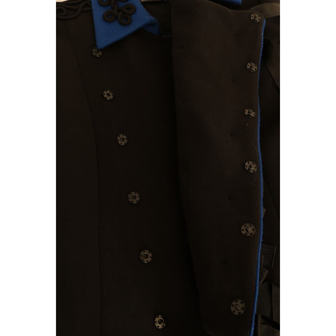 Dolce & Gabbana | Black Wool Trench Jacket | McRichard Designer Brands