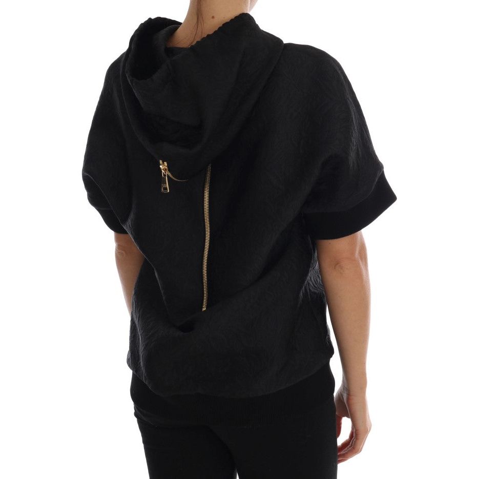 Dolce & Gabbana | Black Fairy Tale Crystal Hooded Sweater | McRichard Designer Brands