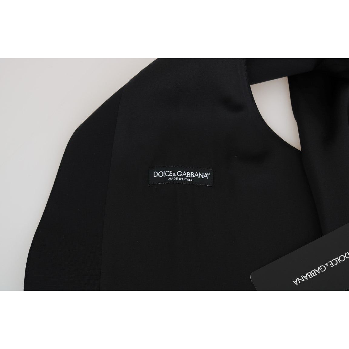Dolce & Gabbana | Black Wool Silk Vest | McRichard Designer Brands