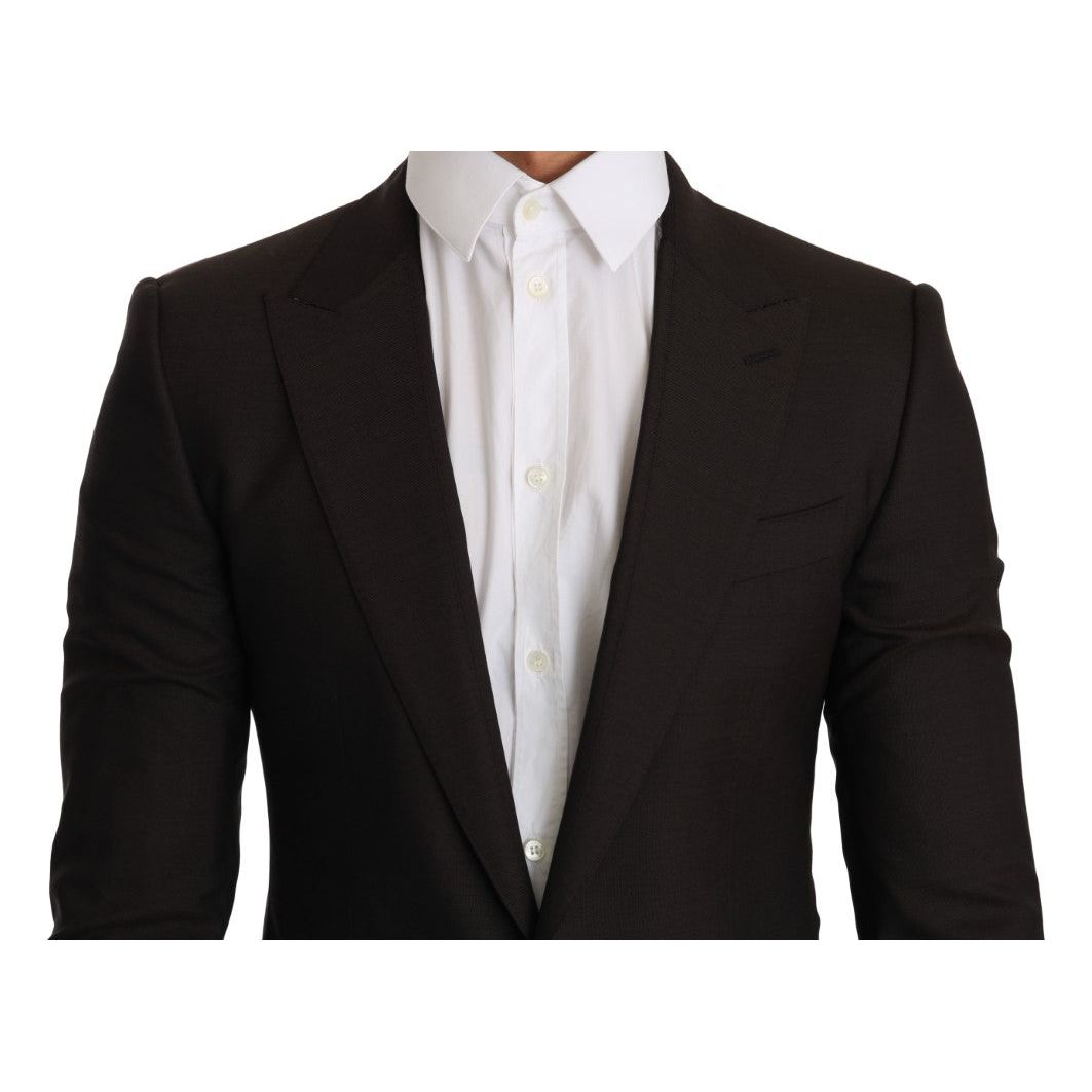 Dolce & Gabbana | Brown Wool SICILIA Jacket Coat Blazer | McRichard Designer Brands