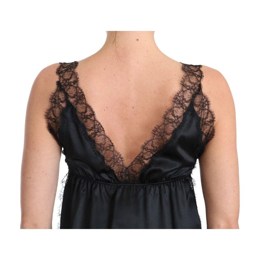 Dolce & Gabbana | Lingerie Cami Black Lace Silk Stretch | McRichard Designer Brands