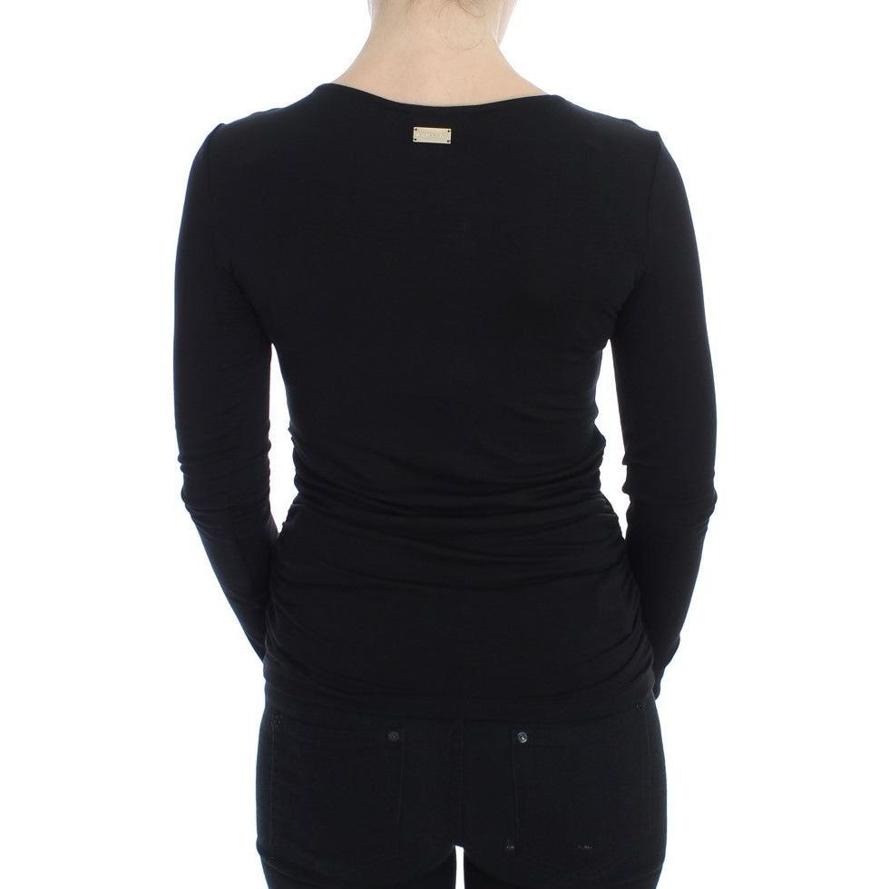 Versace Jeans | Black Stretch Longsleeve Sweater | McRichard Designer Brands