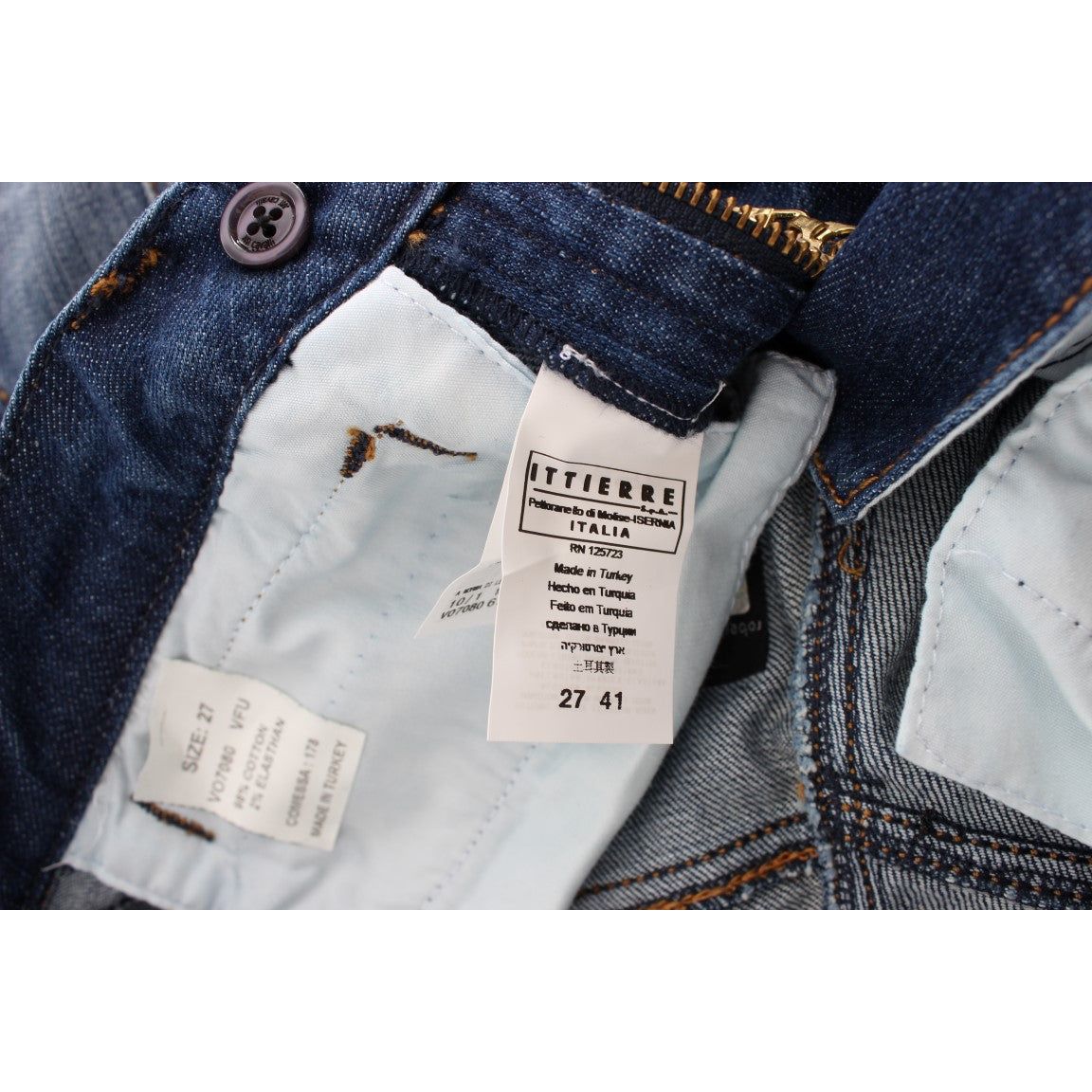 Cavalli | Blue Wash Cotton Stretch Boot Cut Jeans | McRichard Designer Brands