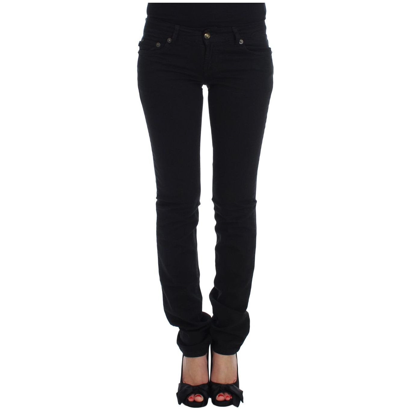 Cavalli | Black Cotton Stretch Slim Skinny Fit Jeans | McRichard Designer Brands