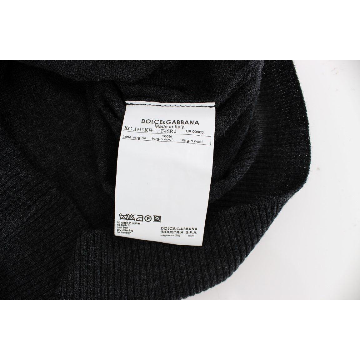 Dolce & Gabbana | Gray Wool Button Cardigan Sweater | McRichard Designer Brands