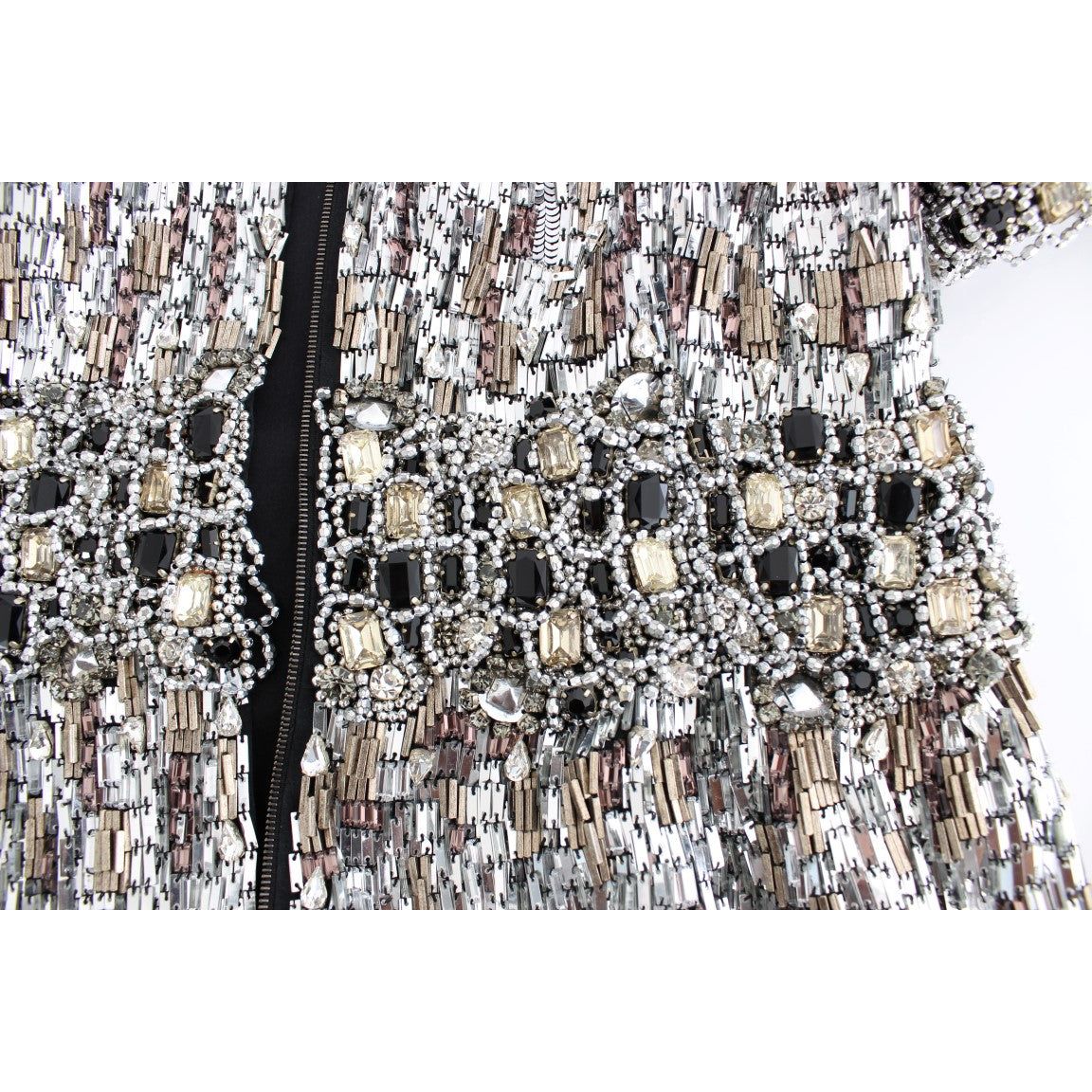 Dolce & Gabbana | Crystal Silver Runway Handmade Dress | McRichard Designer Brands