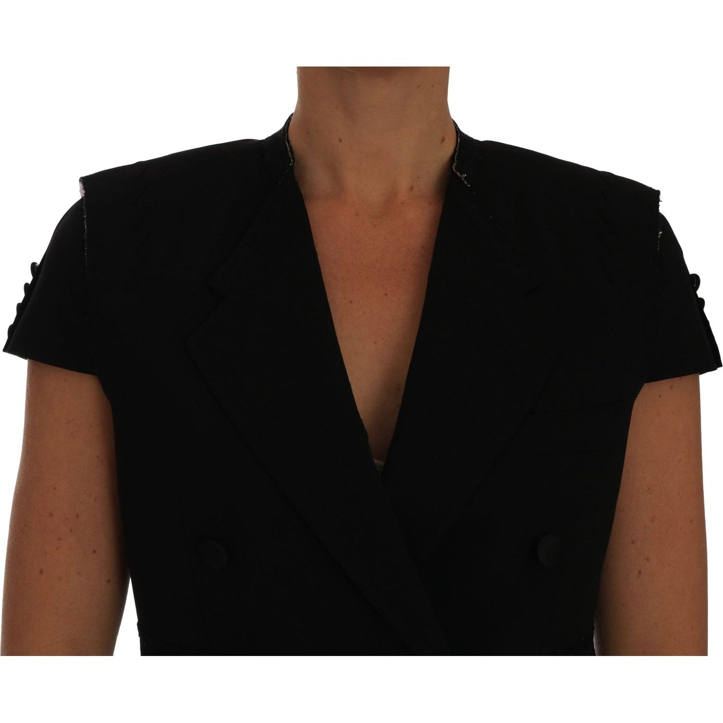 Dolce & Gabbana | Black Short Croped Blazer Jacket | McRichard Designer Brands