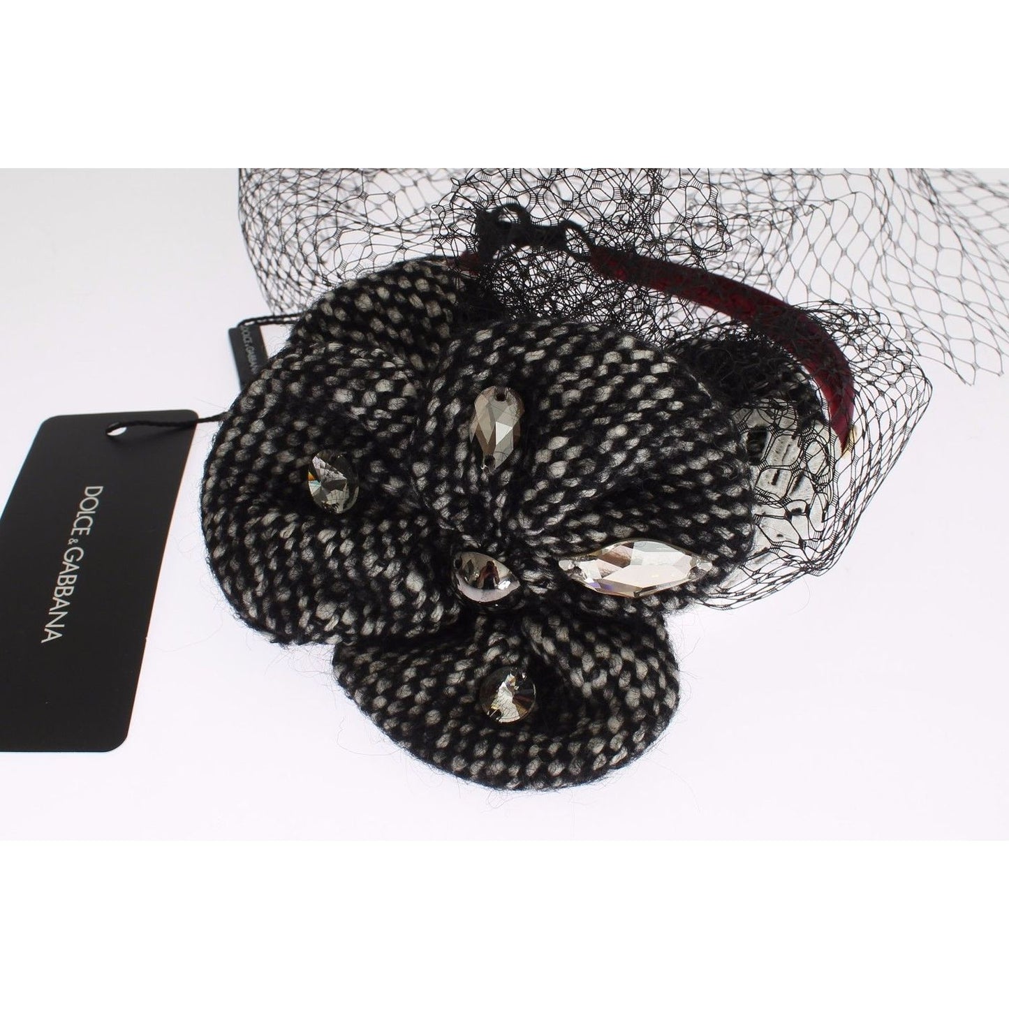 Dolce & Gabbana | Diadem Headband Tiara Black Floral Fascinator Hair Gold | McRichard Designer Brands