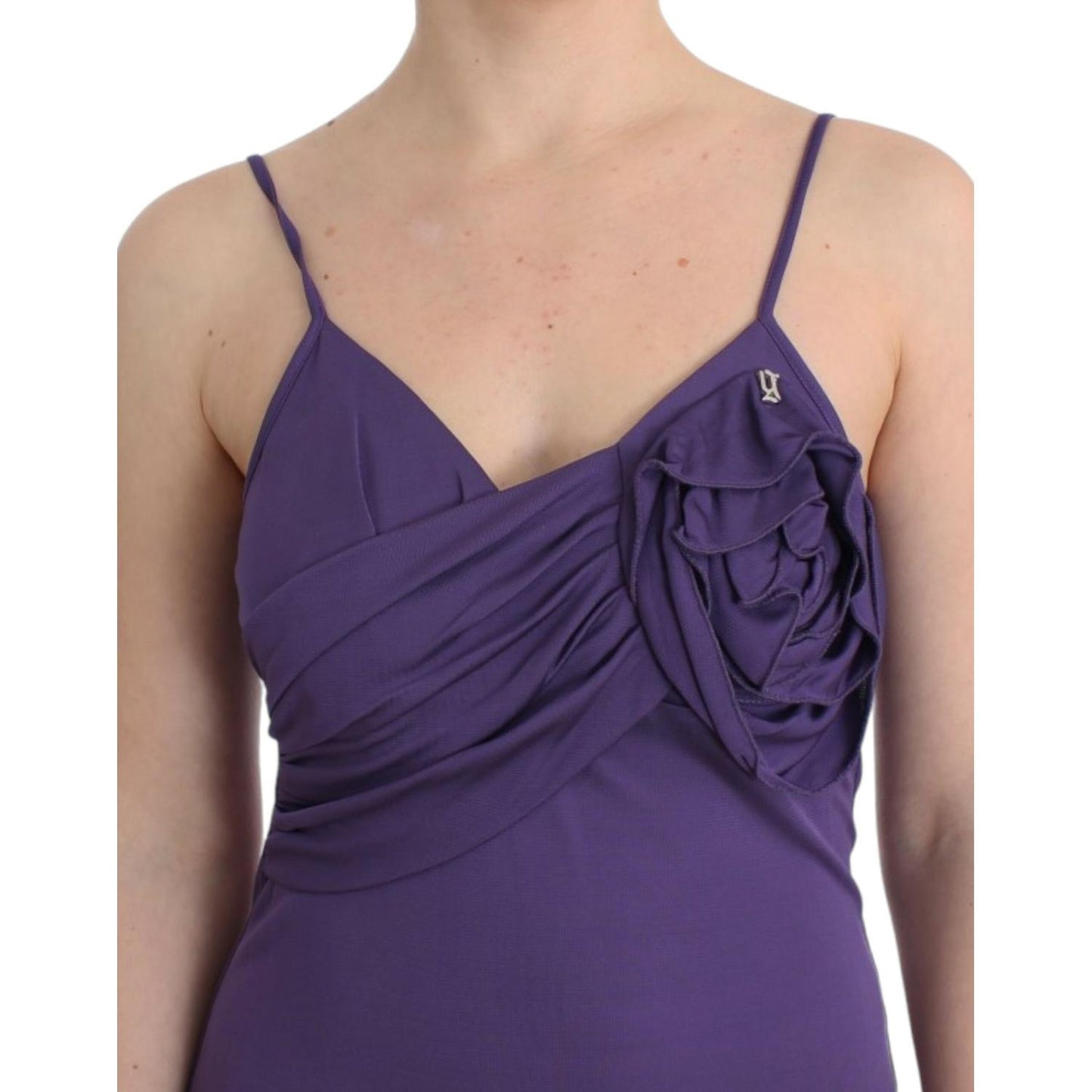 Elegant Purple Jersey Cocktail Dress John Galliano