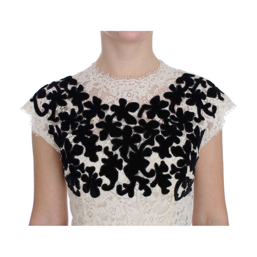 Dolce & Gabbana | Floral Lace Ricamo Long Ball Maxi Dress | McRichard Designer Brands