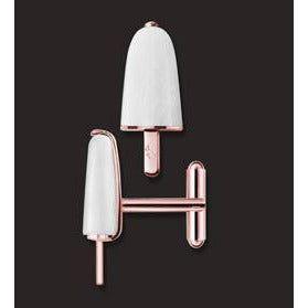 AMBROSINI JEWELS - GEMELLI ARGENTO 925° ghiacciolo finitura rosé pietra bianca AMBROSINI JEWELS