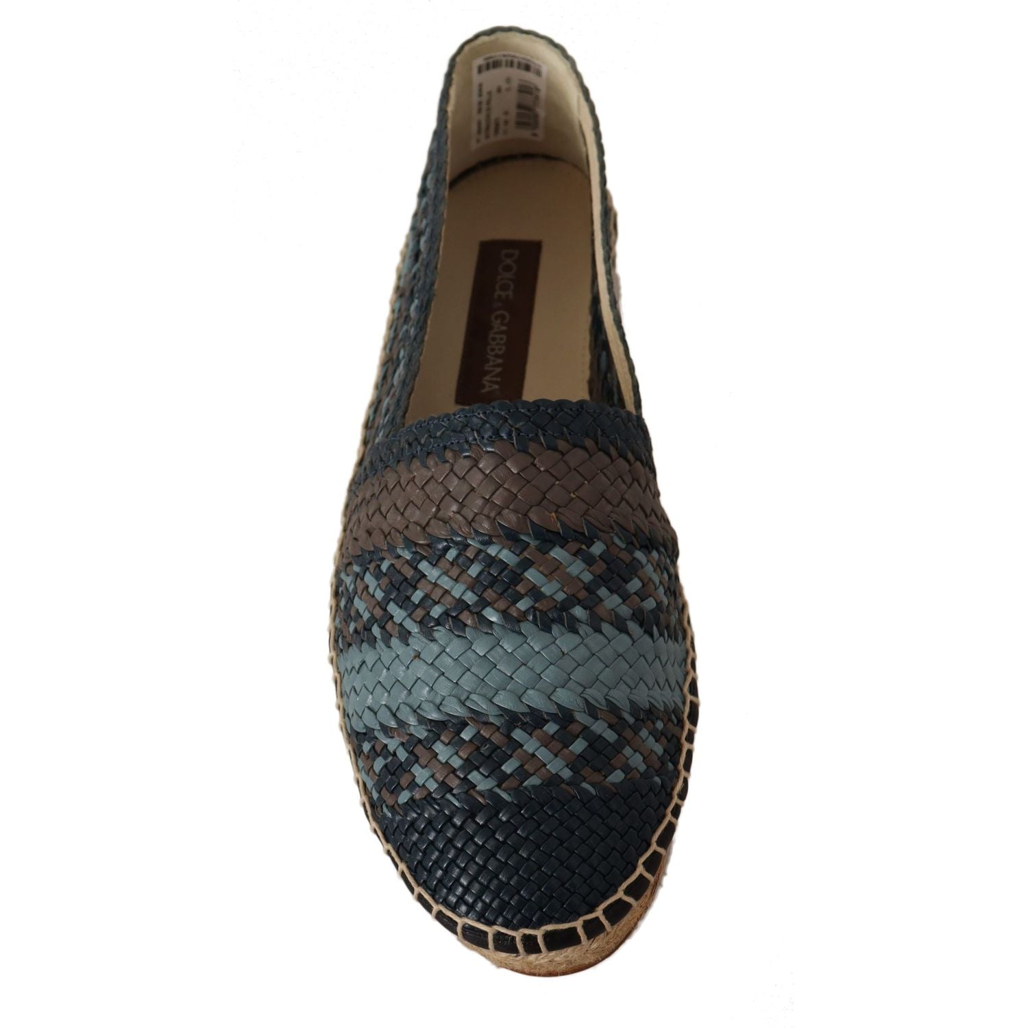 Dolce & Gabbana | Blue Gray Slip On Buffalo Espadrille Shoes | McRichard Designer Brands