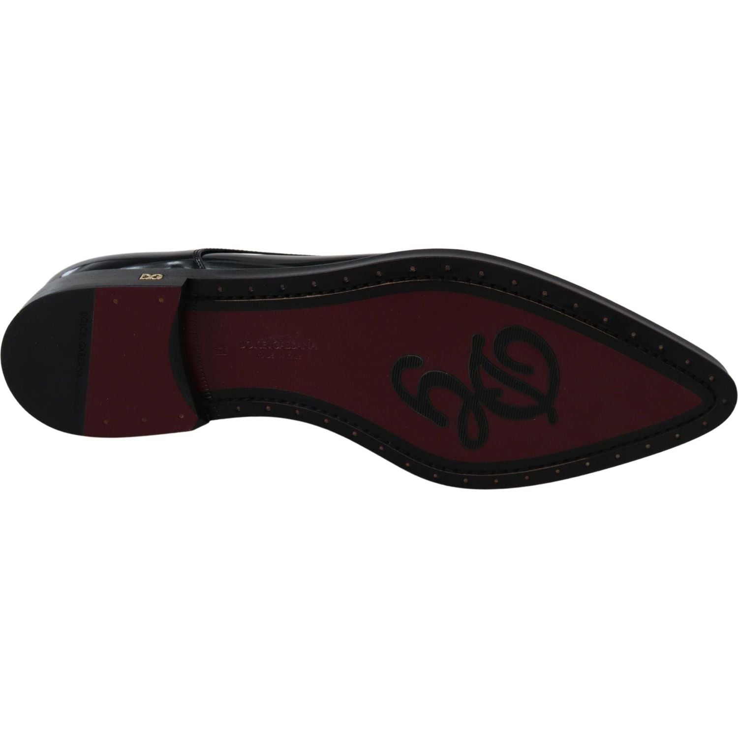 Dolce & Gabbana | Black Leather Crystal Lace Up Formal Shoes | 539.00 - McRichard Designer Brands