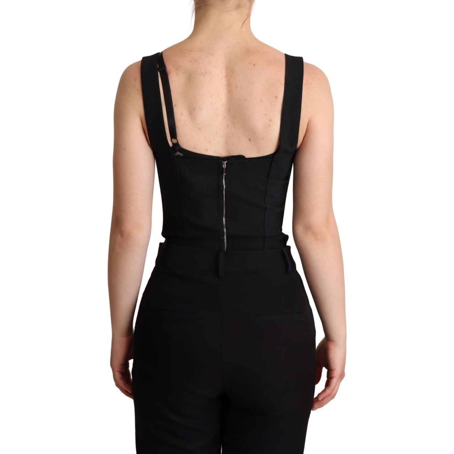 Dolce & Gabbana | Black Floral Lace Bodysuit Hot Pants Dress Jeans & Pants | McRichard Designer Brands