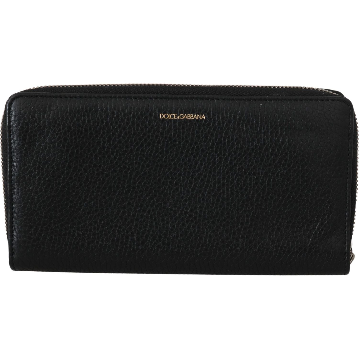Dolce & Gabbana | Black Mens Zipper Continental Purse 100% Leather Wallet | McRichard Designer Brands