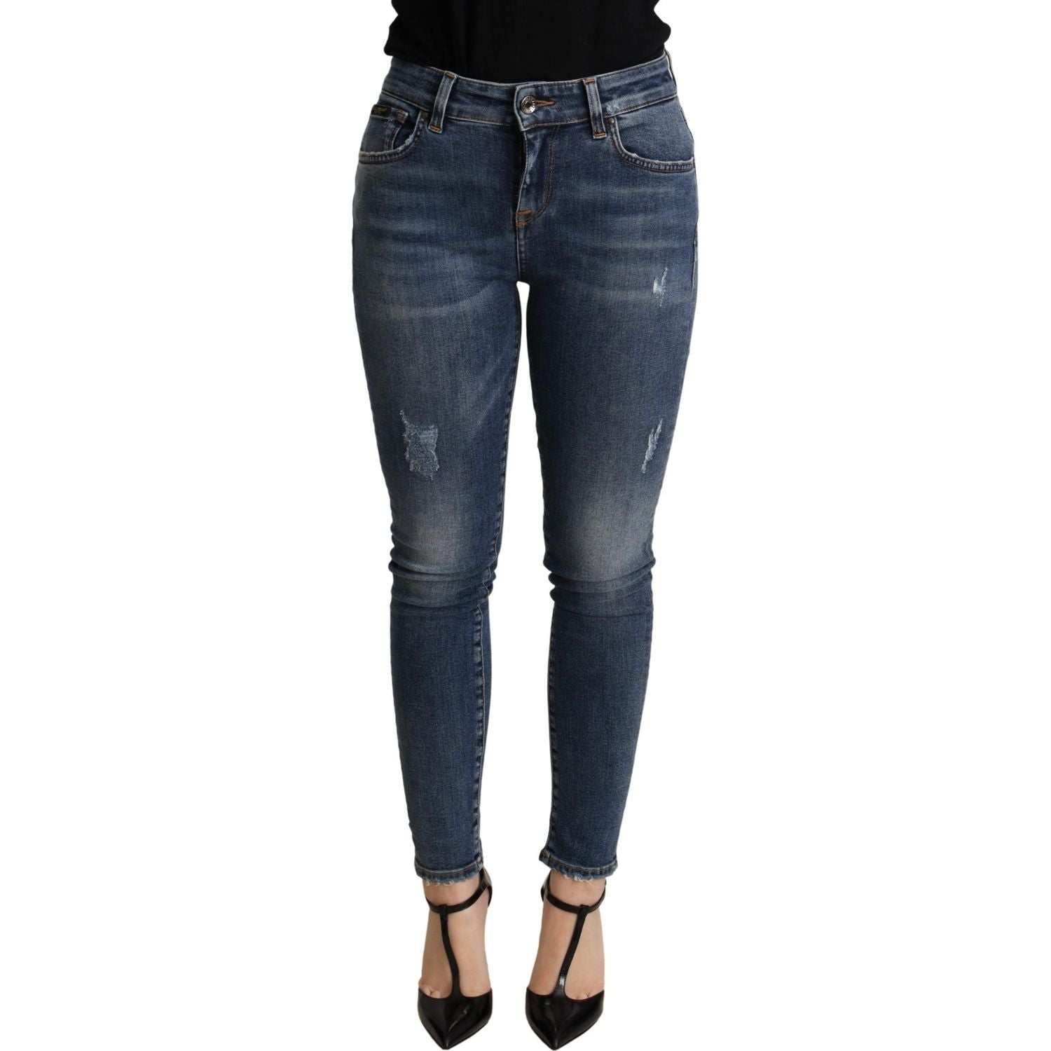 Dolce & Gabbana | Blue Skinny Denim Cotton Stretch Trouser Jeans  | McRichard Designer Brands