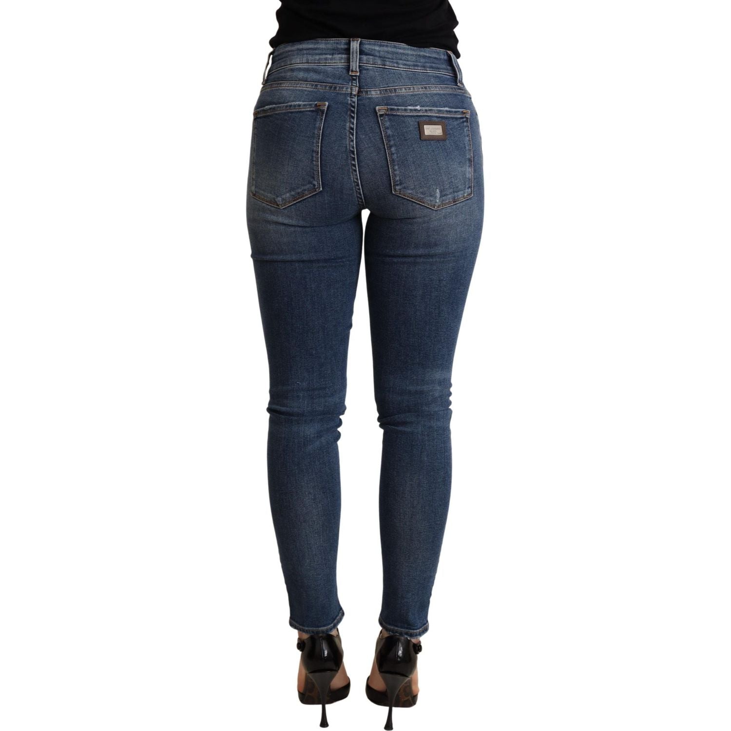 Dolce & Gabbana | Blue Skinny Denim Cotton Stretch Trouser Jeans  | McRichard Designer Brands