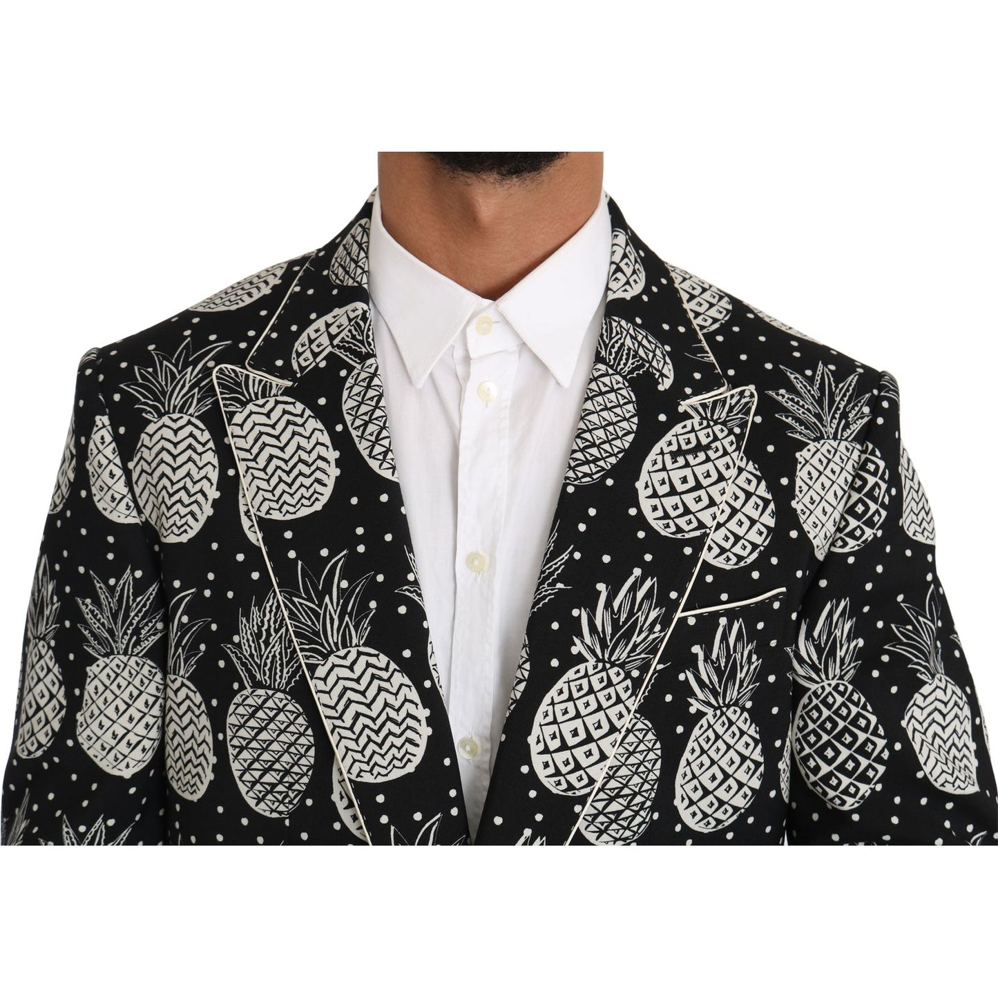 Dolce & Gabbana | Black Wool Pineapple 2 Piece Slim | McRichard Designer Brands