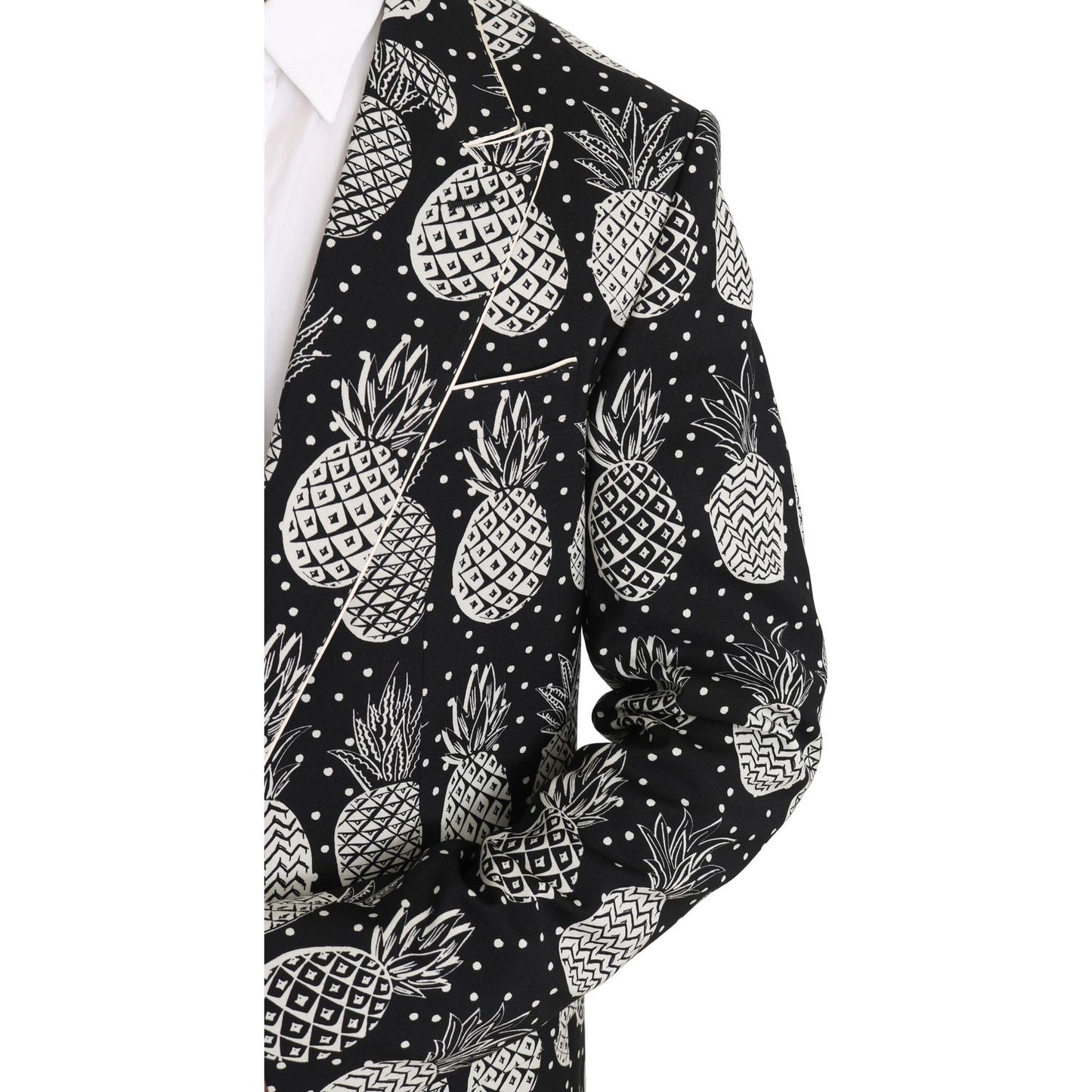 Dolce & Gabbana | Black Wool Pineapple 2 Piece Slim | McRichard Designer Brands