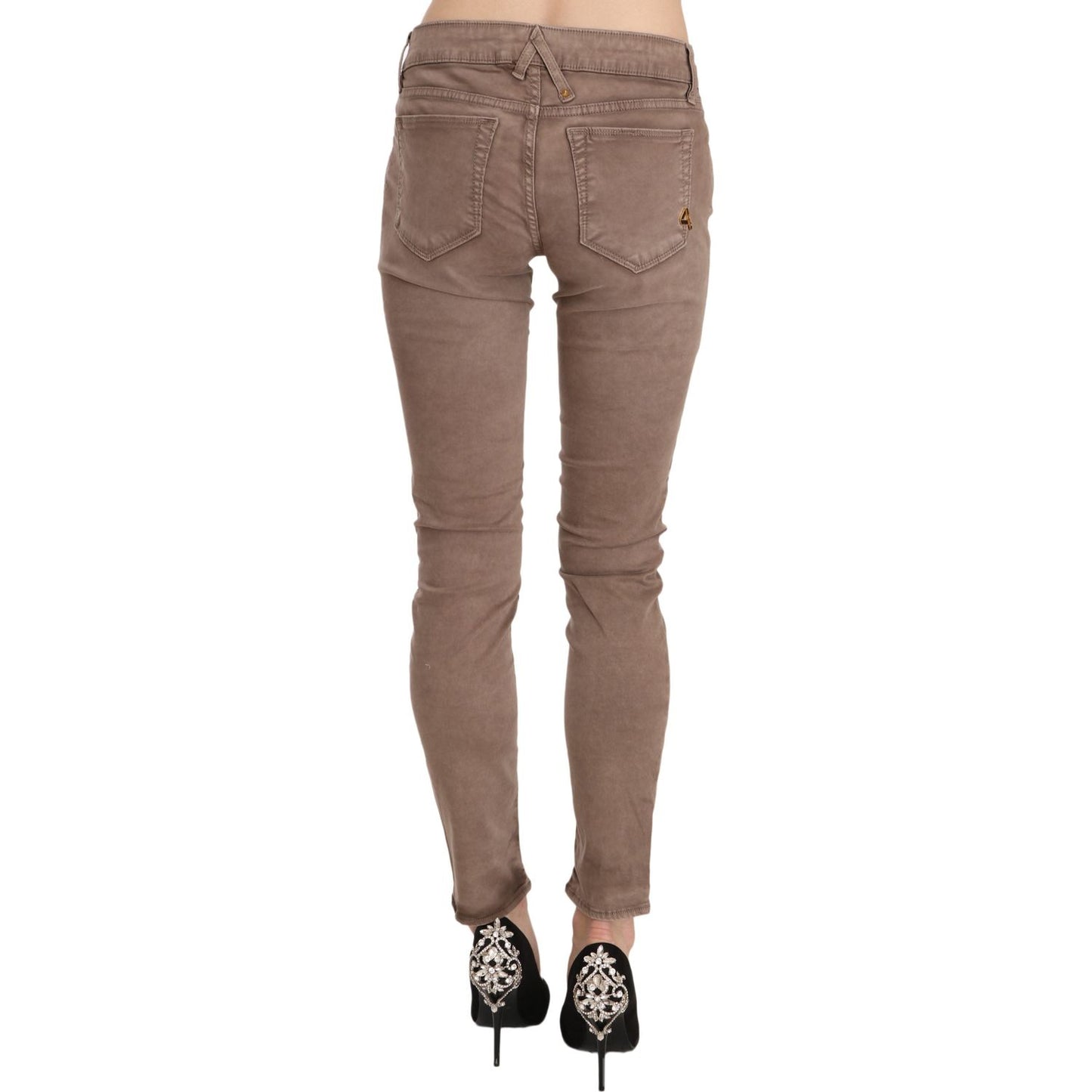 CYCLE | Brown Low Waist Slim Fit Skinny Pants | McRichard Designer Brands