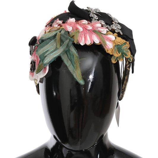 Multicolor Tiara Floral Crystal Bow Diadem Headband