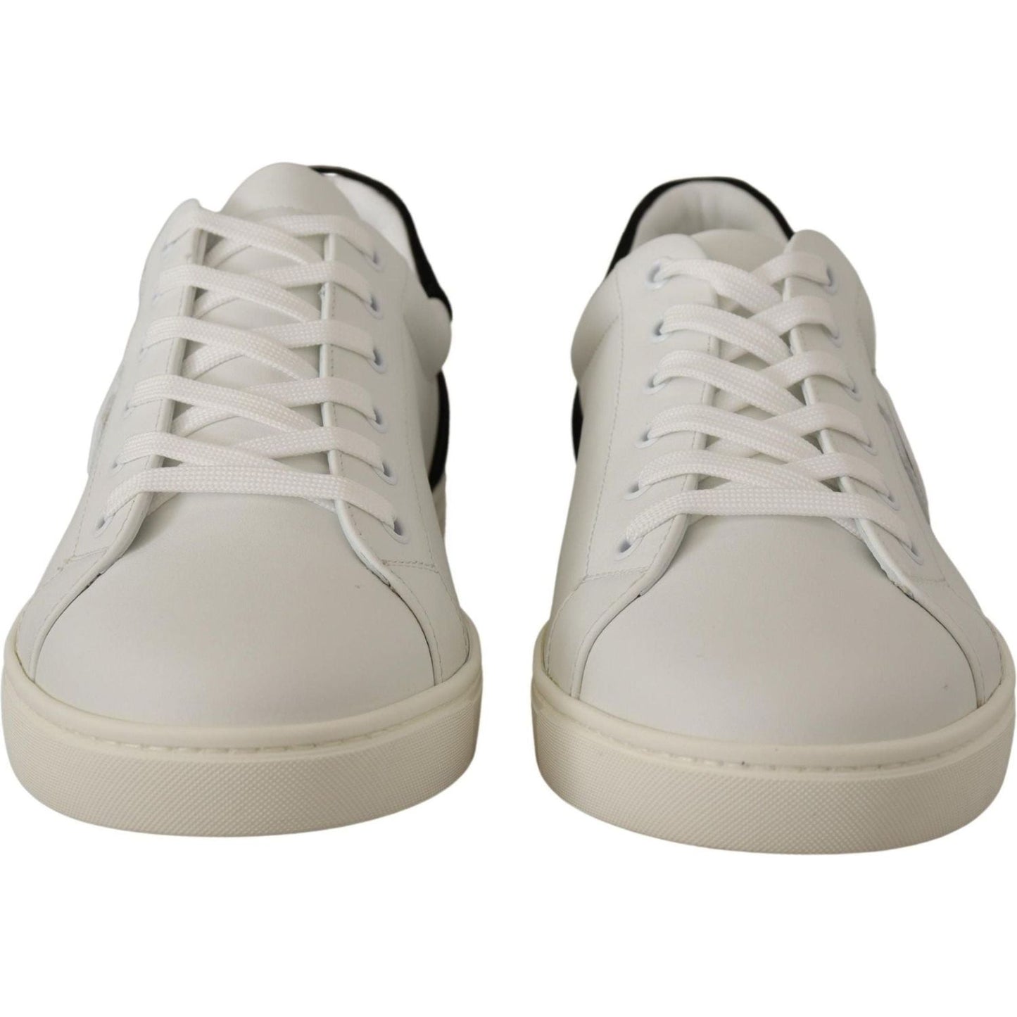 Dolce & Gabbana | White Suede Leather Low Tops Sneakers  | McRichard Designer Brands