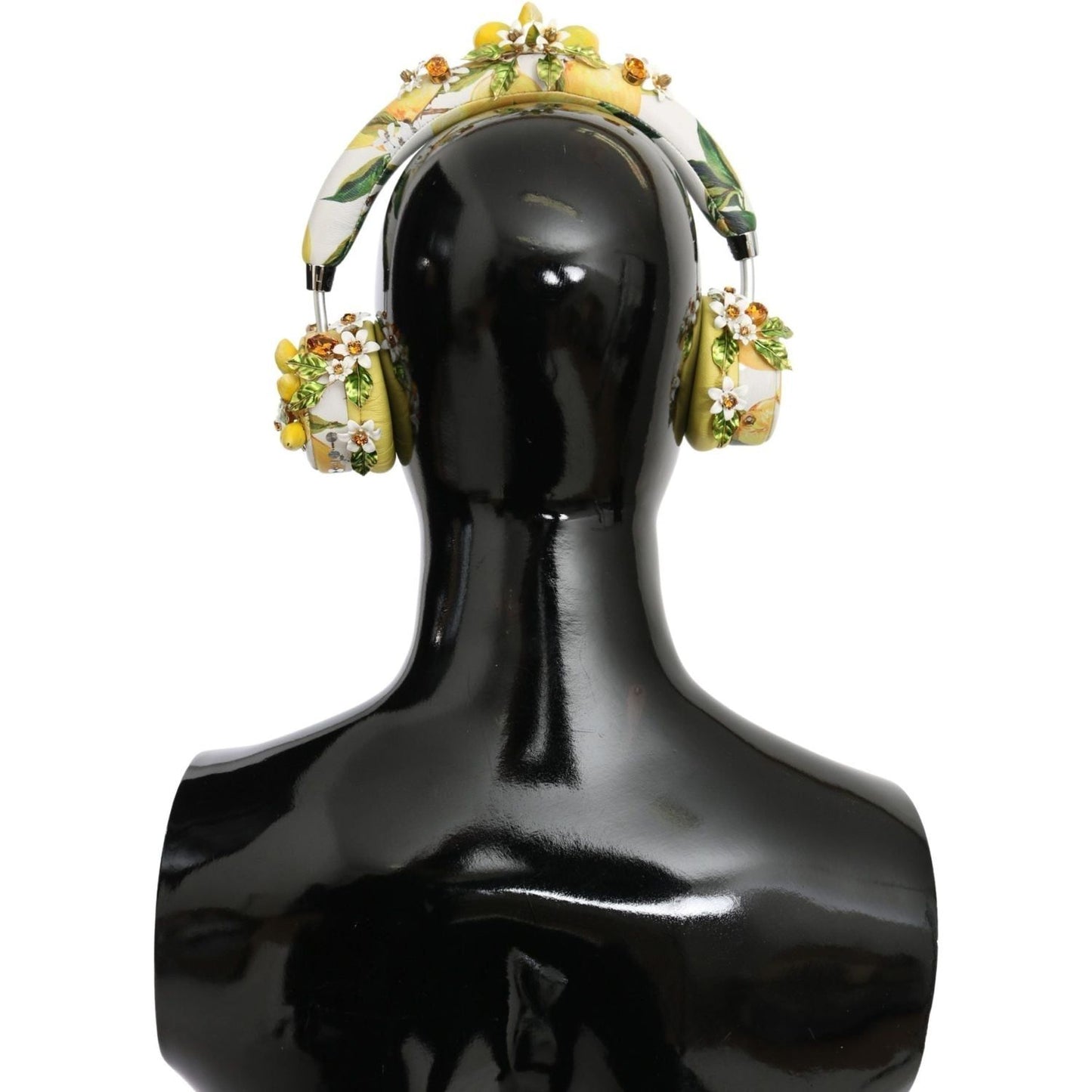 Dolce & Gabbana | Yellow Lemon Crystal Floral Headset Headphones | McRichard Designer Brands
