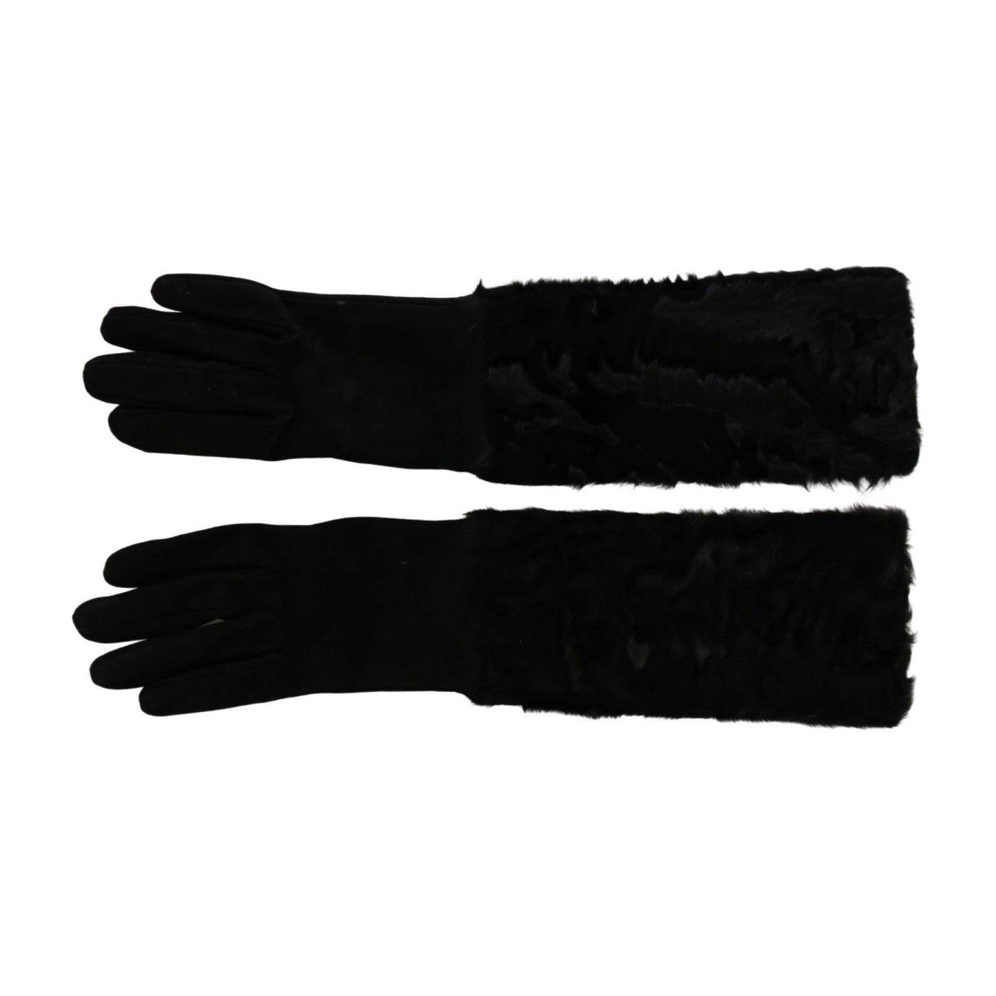 Elegant Elbow Length Suede Gloves Dolce & Gabbana