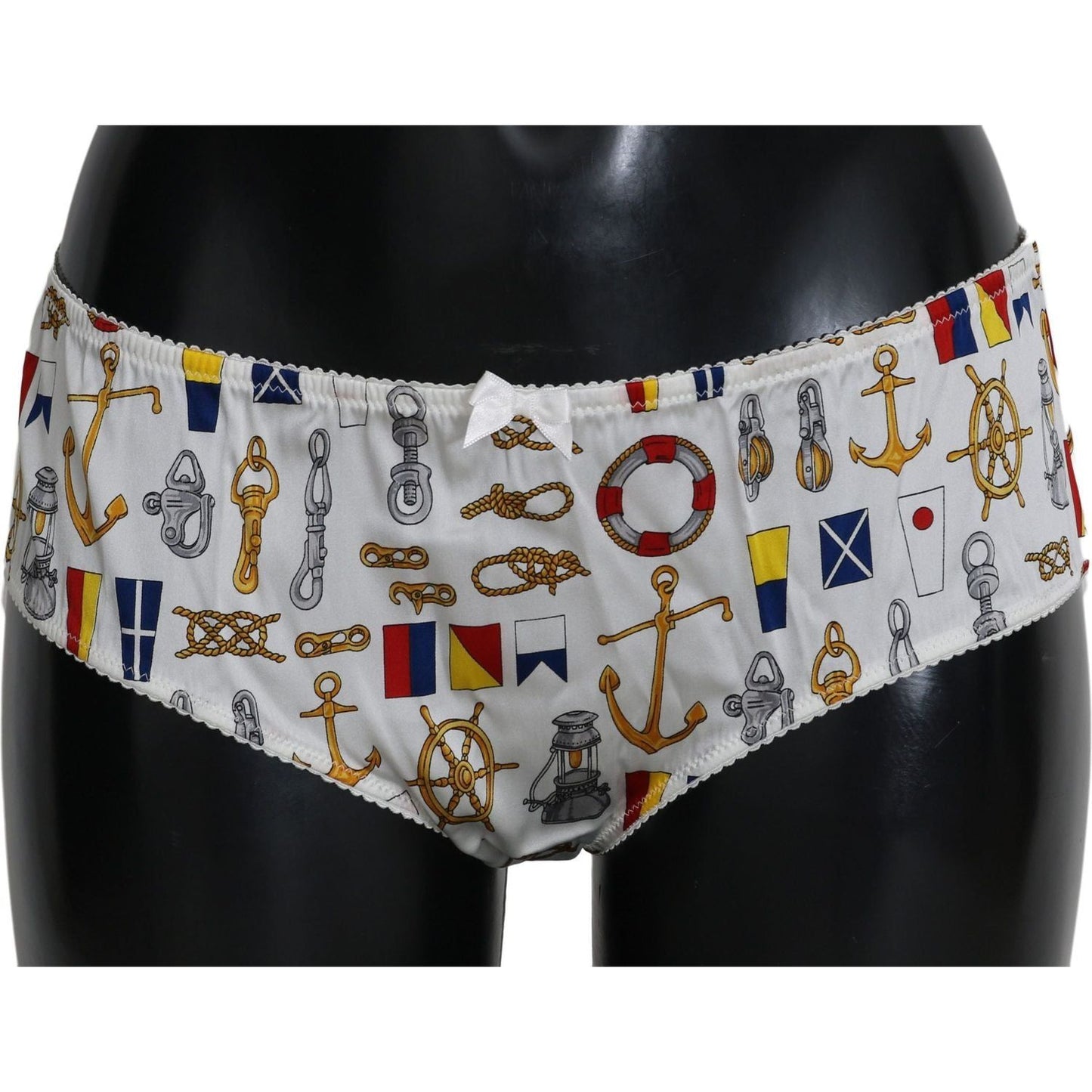 Dolce & Gabbana | Underwear Sailor Print Silk Bottoms | McRichard Designer Brands