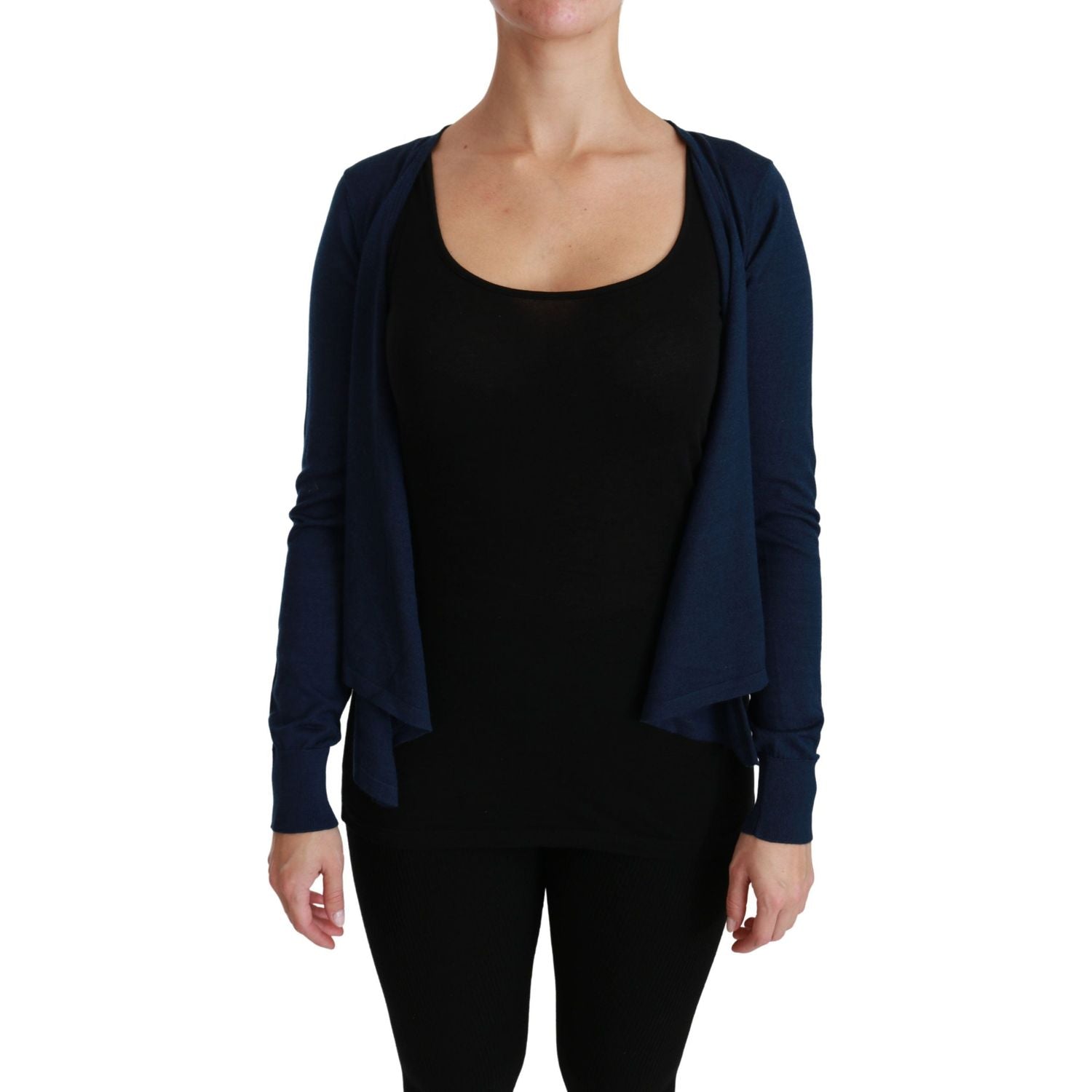 Dolce & Gabbana | Blue Long Sleeve Cardigan Vest Cashmere Sweater | McRichard Designer Brands