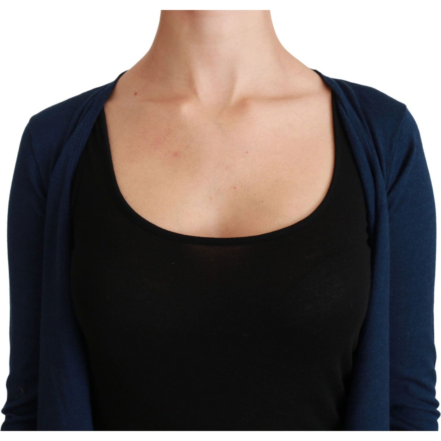 Dolce & Gabbana | Blue Long Sleeve Cardigan Vest Cashmere Sweater | McRichard Designer Brands