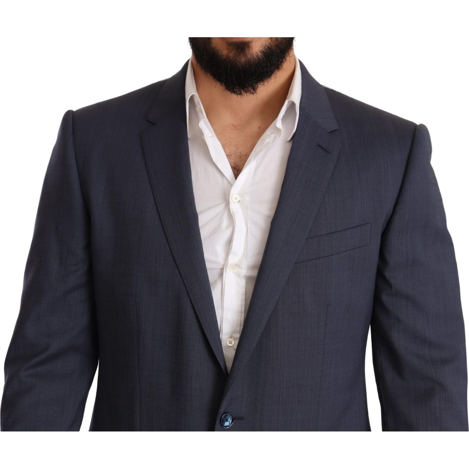 Dolce & Gabbana | Blue Wool Slim Fit Jacket Coat MARTINI Blazer | McRichard Designer Brands