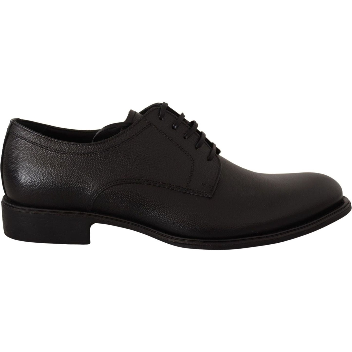 Dolce & Gabbana | Black Leather Lace Up Mens Formal Derby Shoes | 459.00 - McRichard Designer Brands