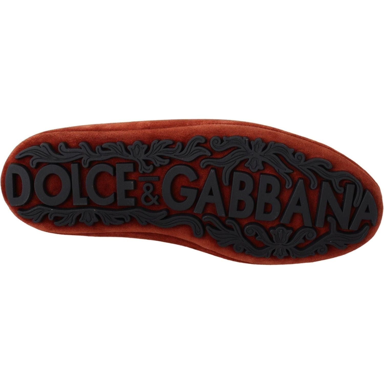 Dolce & Gabbana | Orange Leather Crystal Crown  Loafers Shoes | 699.00 - McRichard Designer Brands