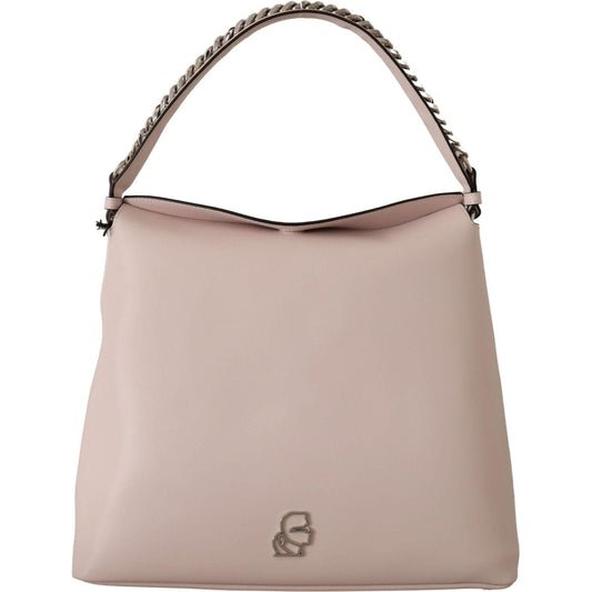 Karl Lagerfeld | Light Pink Mauve Leather Shoulder Bag | McRichard Designer Brands