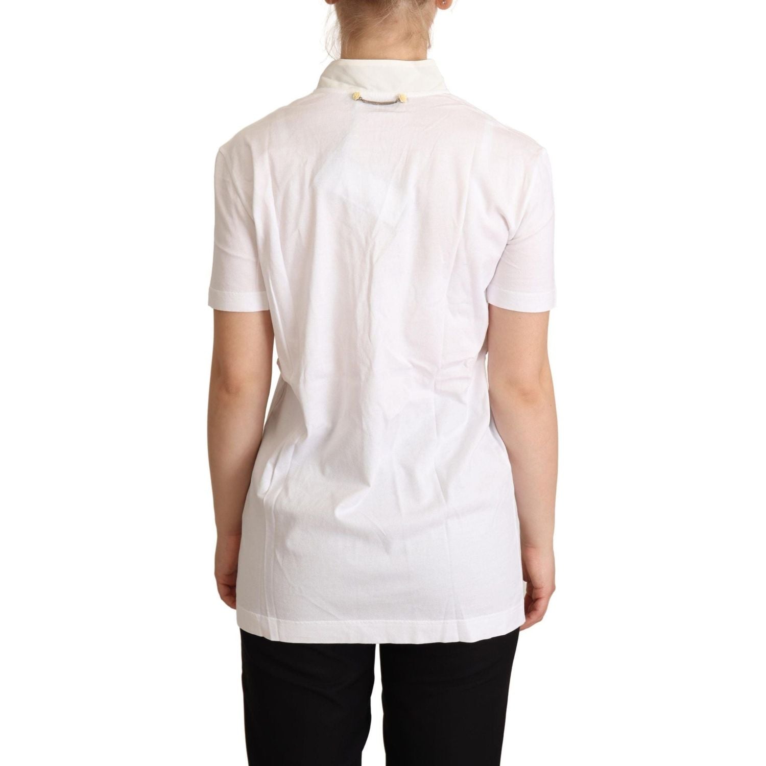 Dolce & Gabbana | White Cotton Silk I'm In Love Top T-shirt  | McRichard Designer Brands