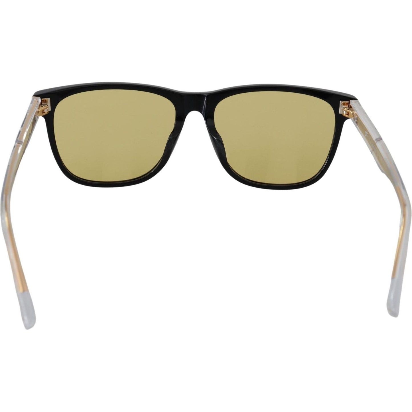 Chic Black Acetate Sunglasses with Yellow Lenses Diesel