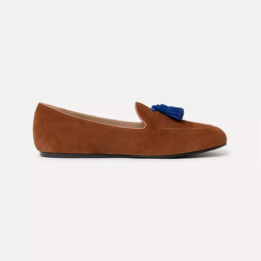 Charles Philip | Brown Leather Flat Shoe - McRichard Designer Brands