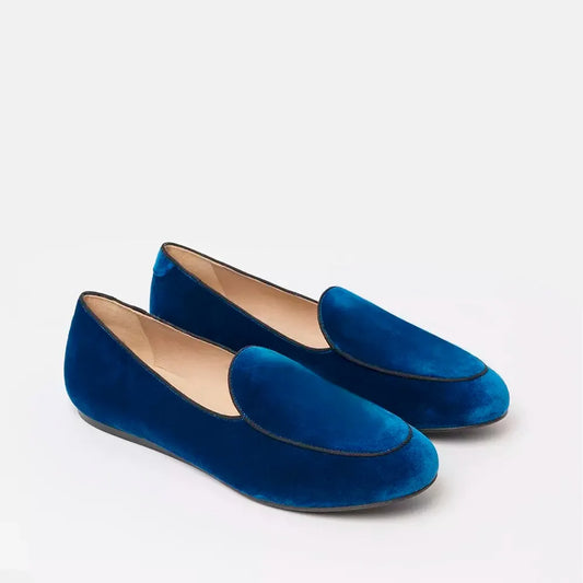 Charles Philip | Blue Leather Flat Shoe - McRichard Designer Brands