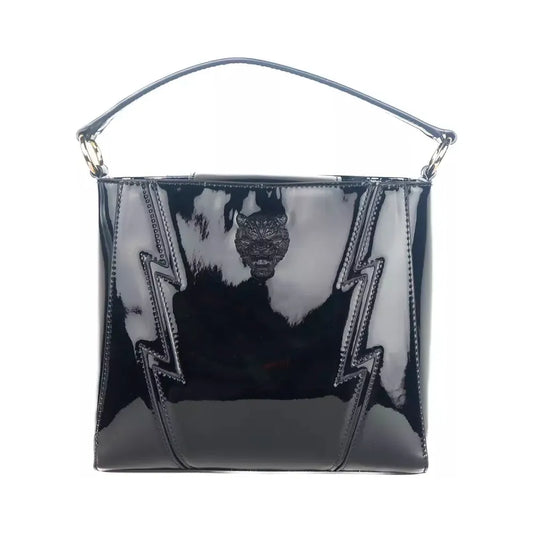 Black Polyethylene Crossbody Bag