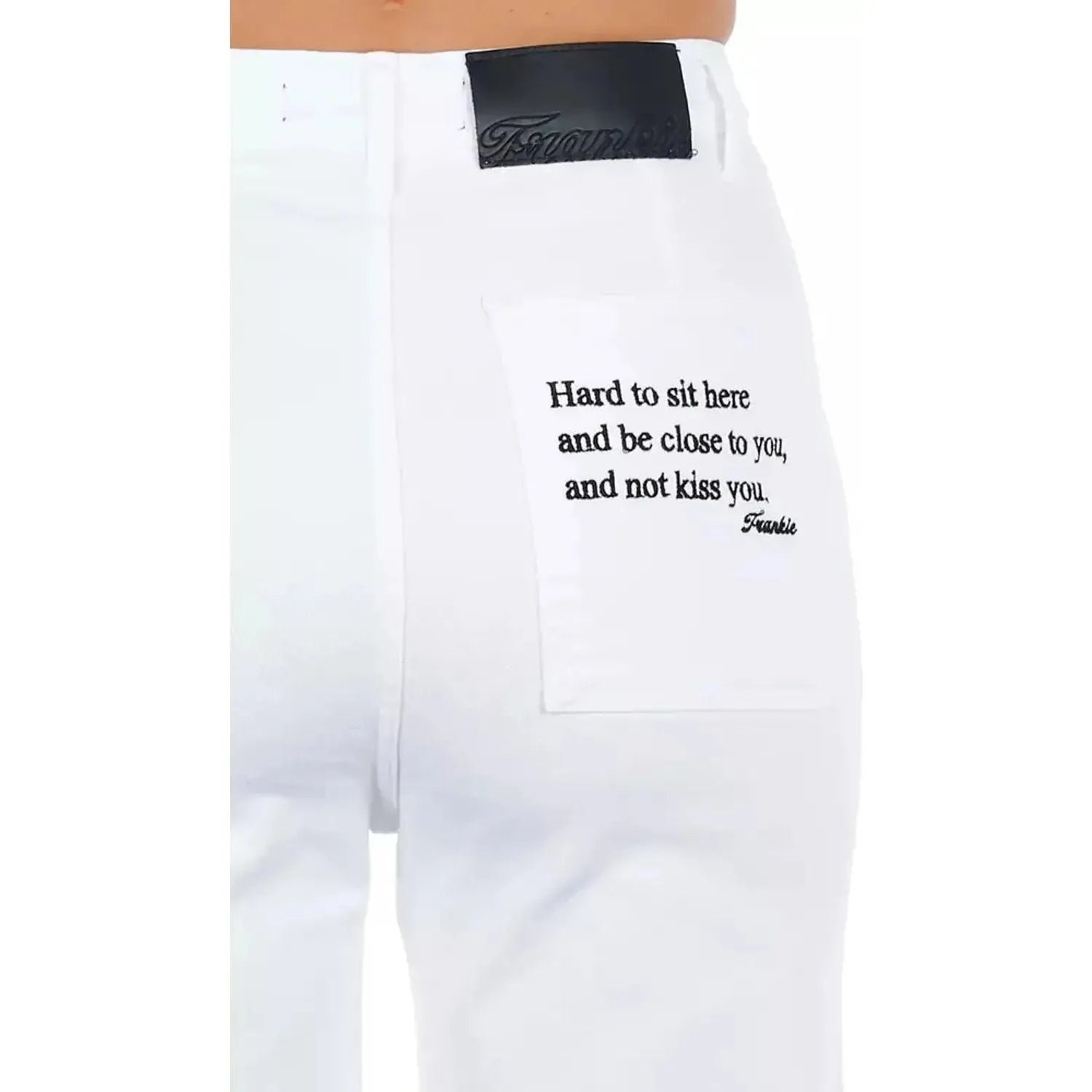 Frankie Morello | White Cotton Jeans & Pant | McRichard Designer Brands
