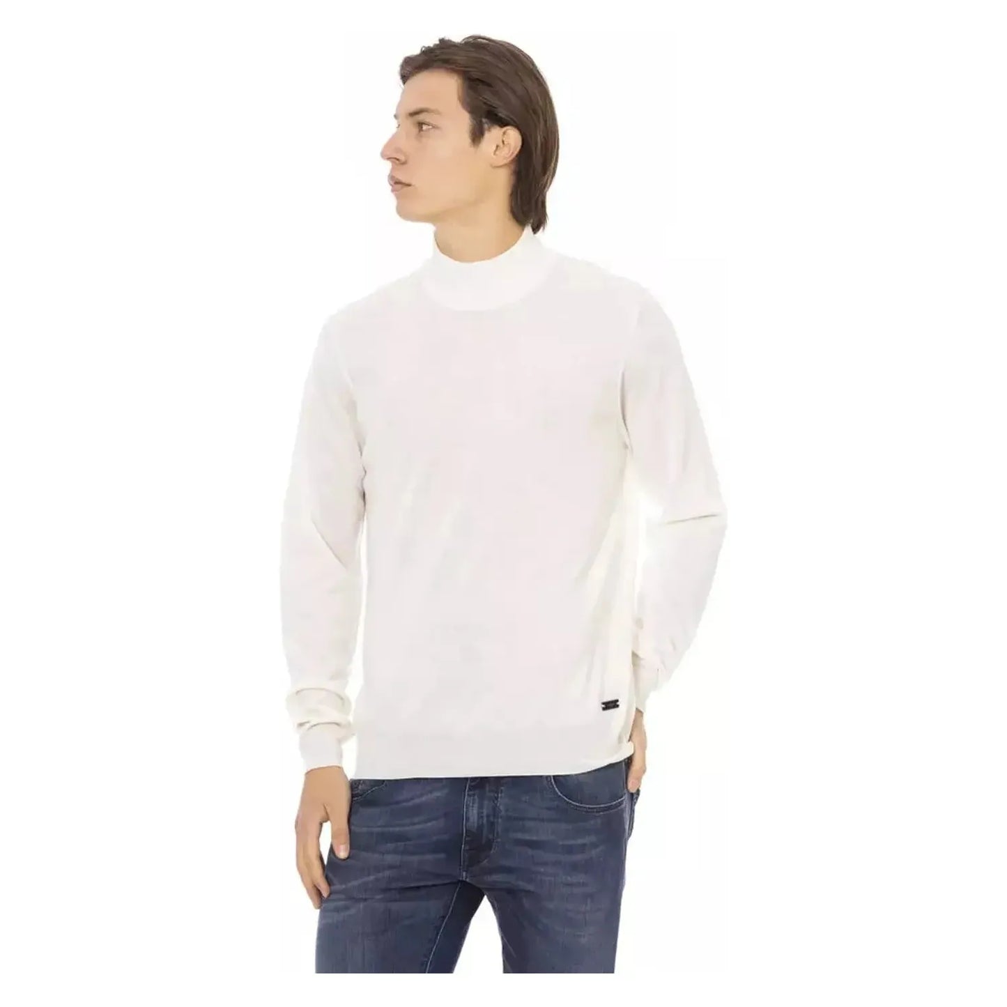 Baldinini Trend | White Fabric Sweater | McRichard Designer Brands