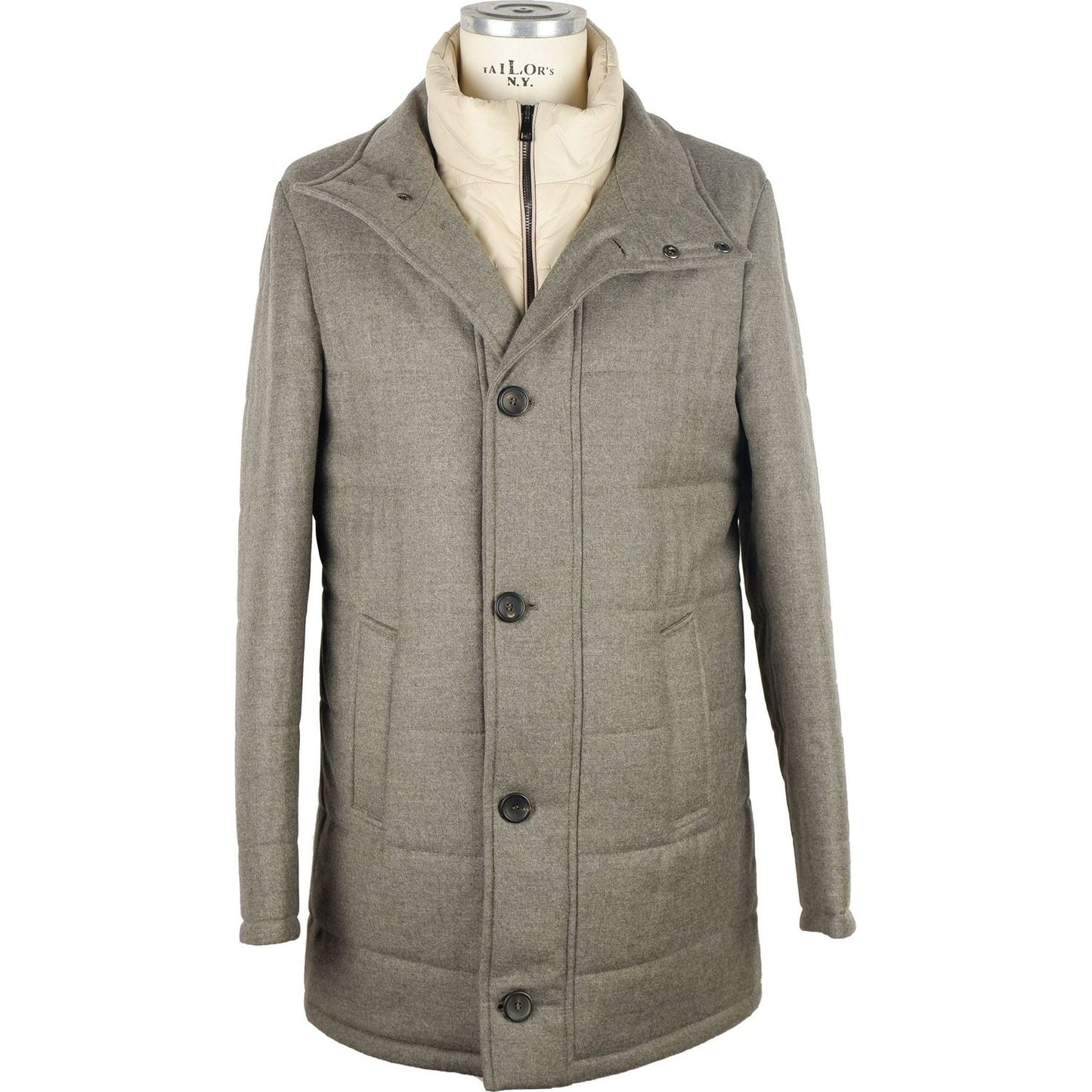 Made in Italy | Gray Wool Jacket  | McRichard Designer Brands