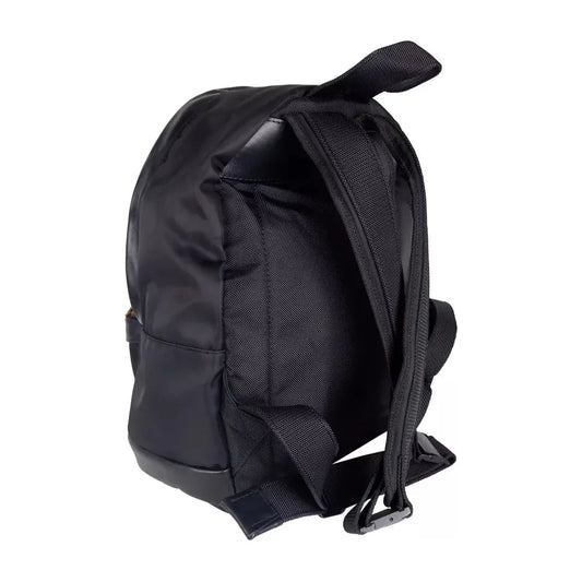 Black Nylon E Leather Backpack